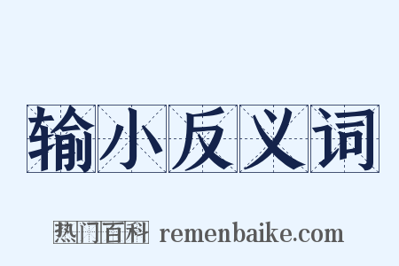 输小反义词是什么意思的图片